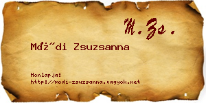 Módi Zsuzsanna névjegykártya