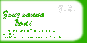zsuzsanna modi business card